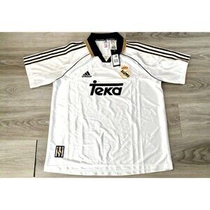 New Size Large - 1999-2000 Real Madrid adidas Home Jersey Authentic JJ3801 NWT